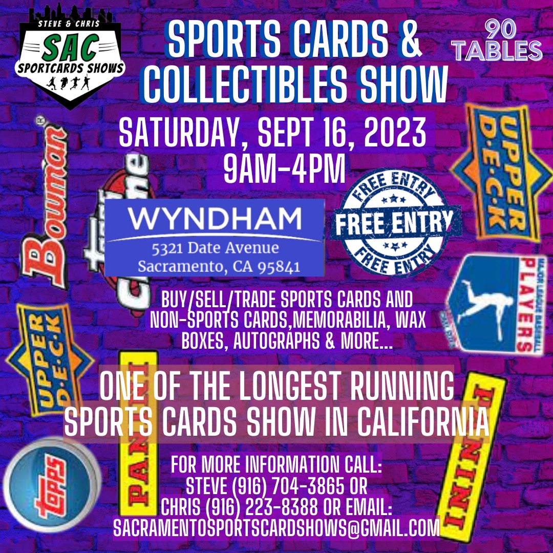 Sacramento Sports Card Show on September 16th | Trifecta Sports ...