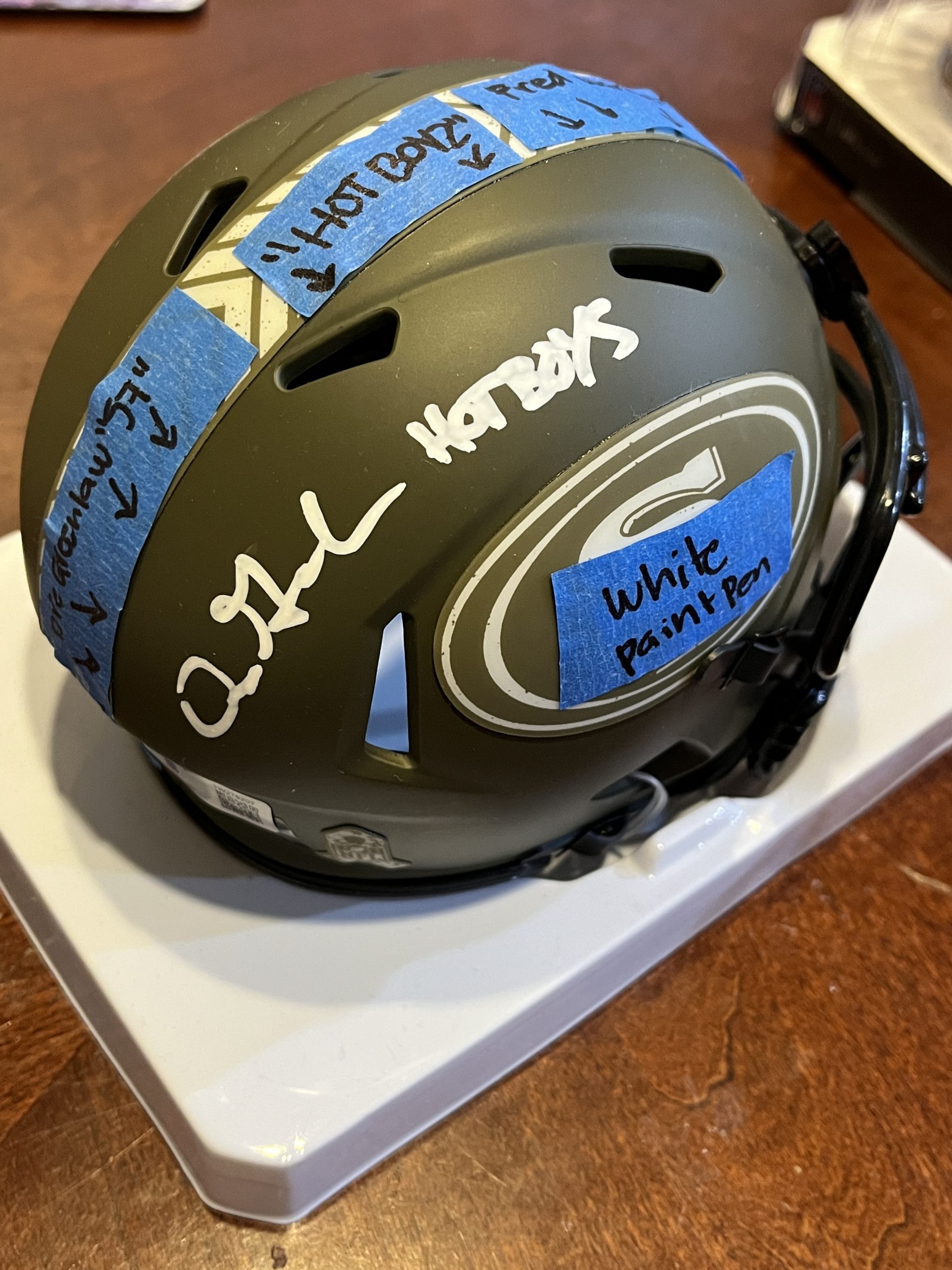 Mini helmet labeling 1
