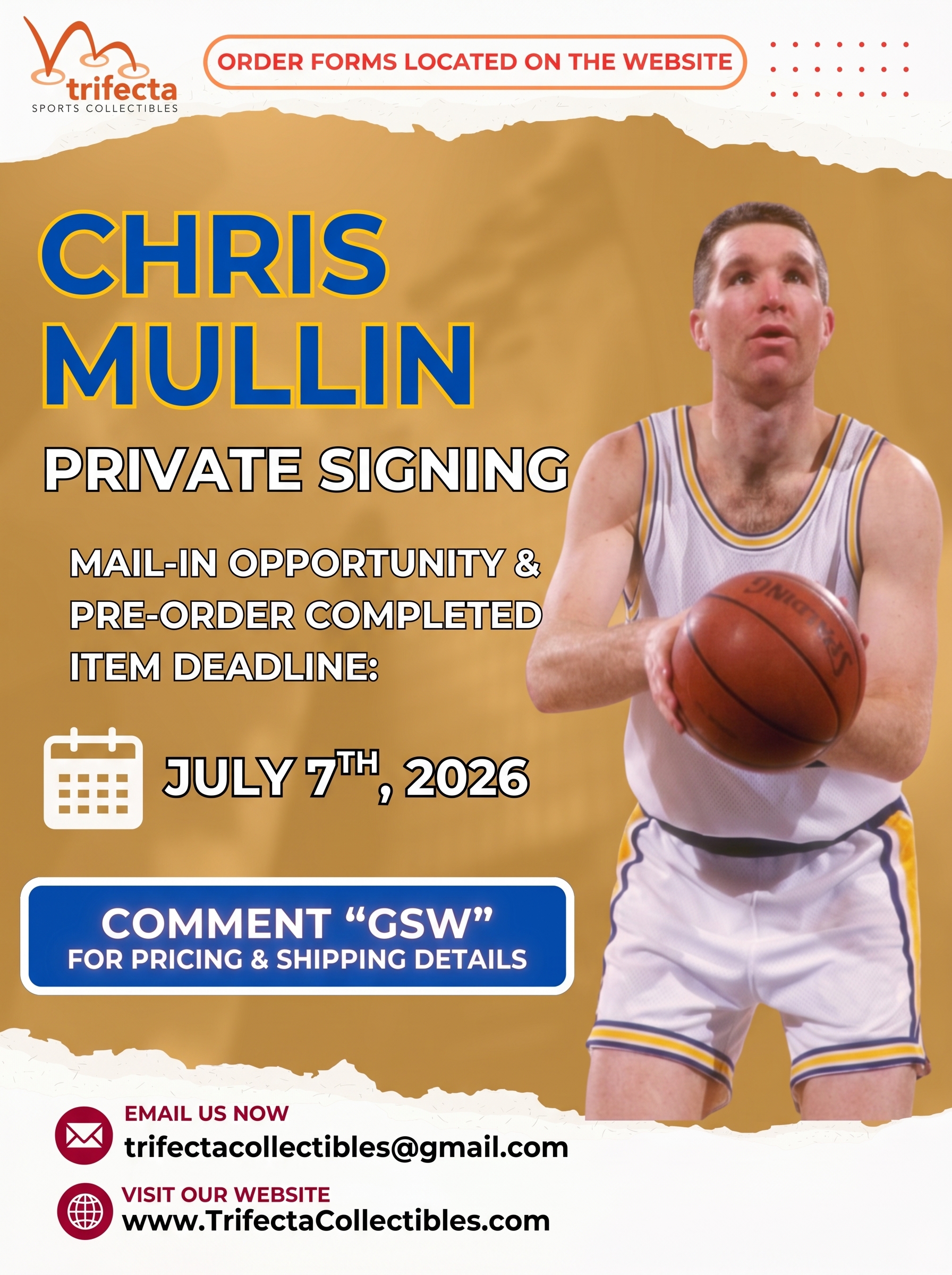 Chris Mullin — Mail-In & Pre-Order