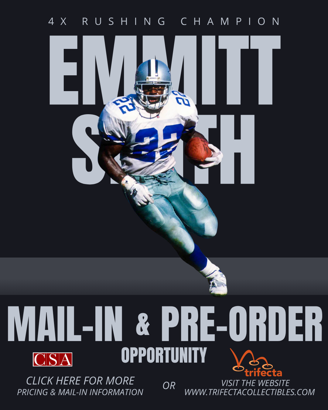 Emmitt Smith — Mail-In & Pre-Order