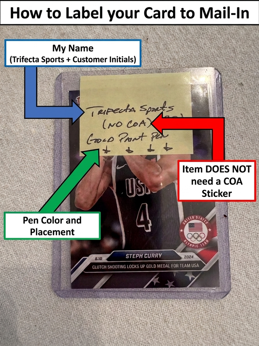 How to label Trading Cards