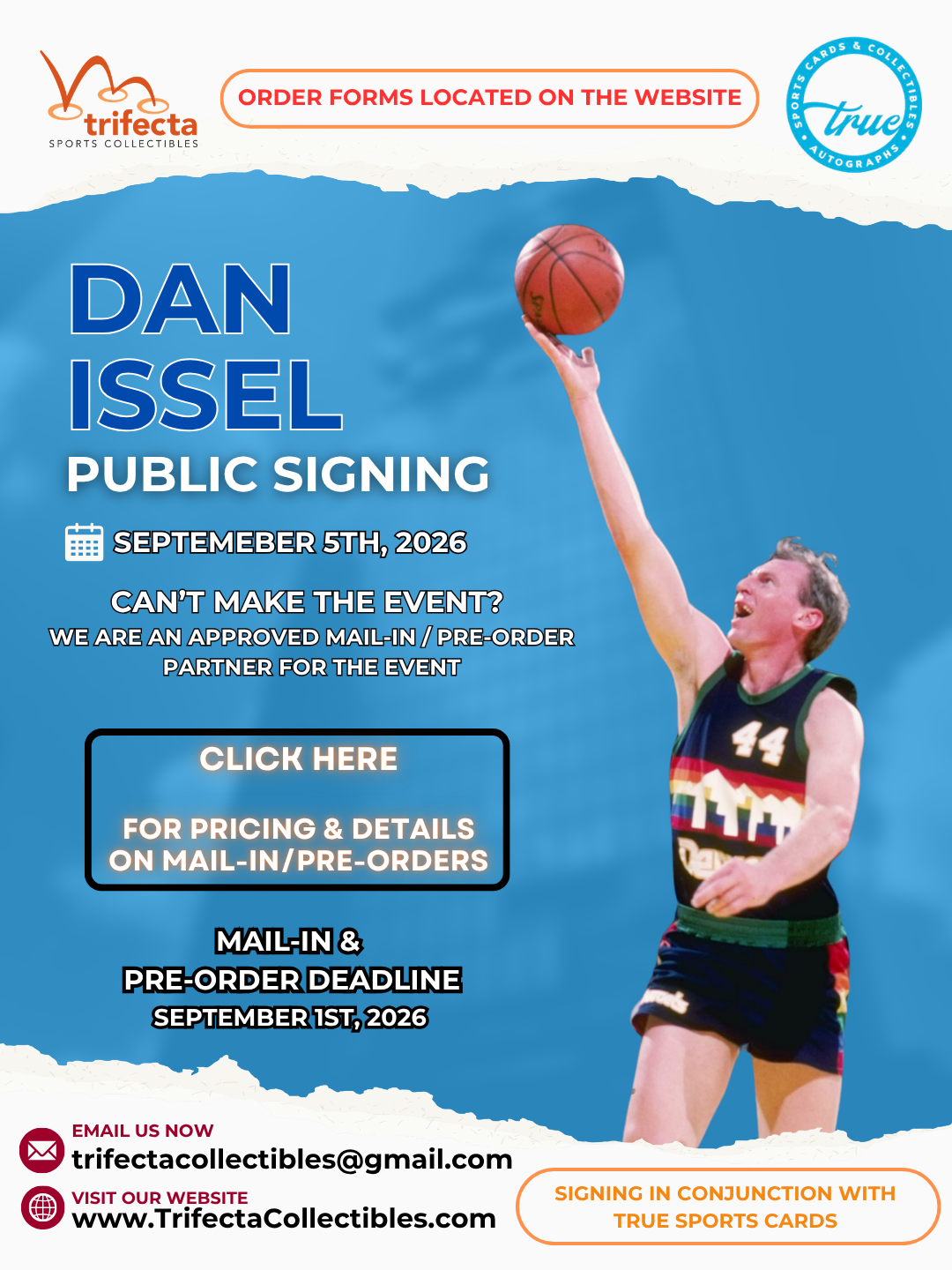 Dan Issel — Public Signing & Mail-In Option