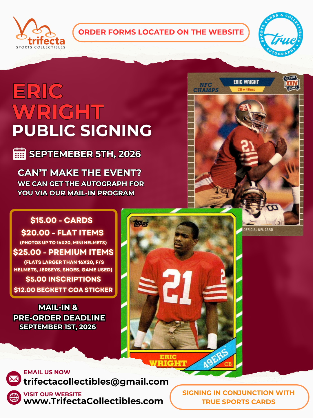 Eric Wright — Public Signing & Mail-In Option