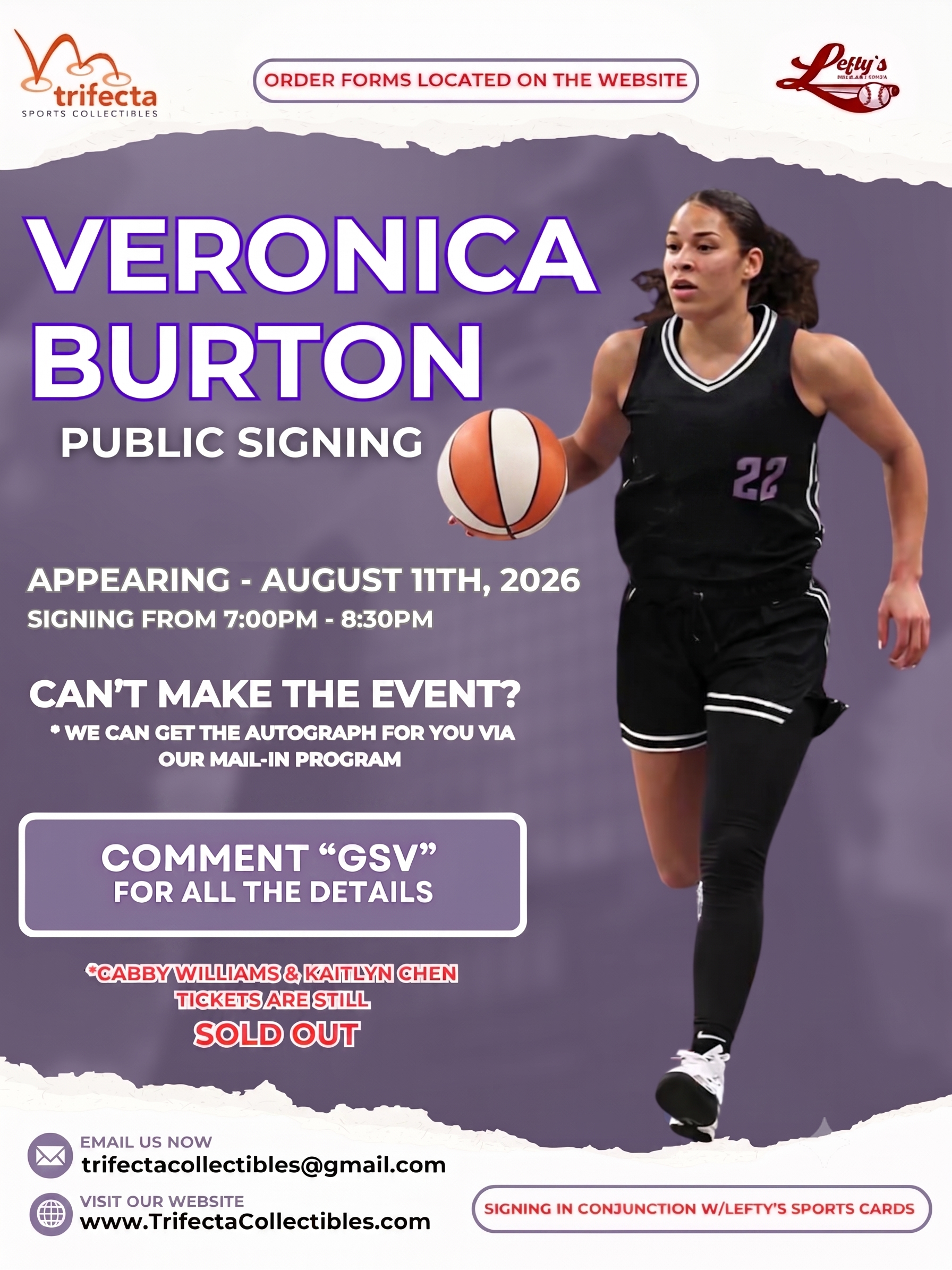 Veronica Burton — Public Signing & Mail-In Option