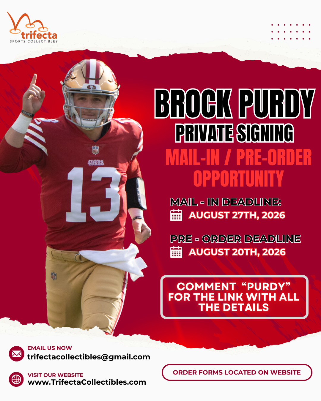 Brock Purdy — Private Signing