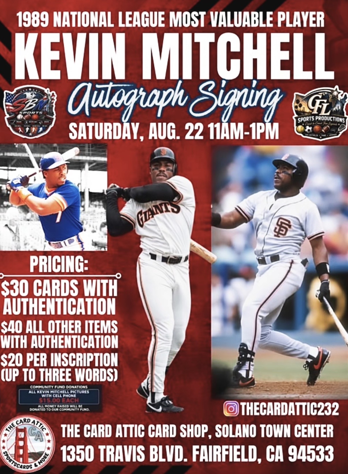 Kevin Mitchell Signing — Public Signing & Mail-In Option