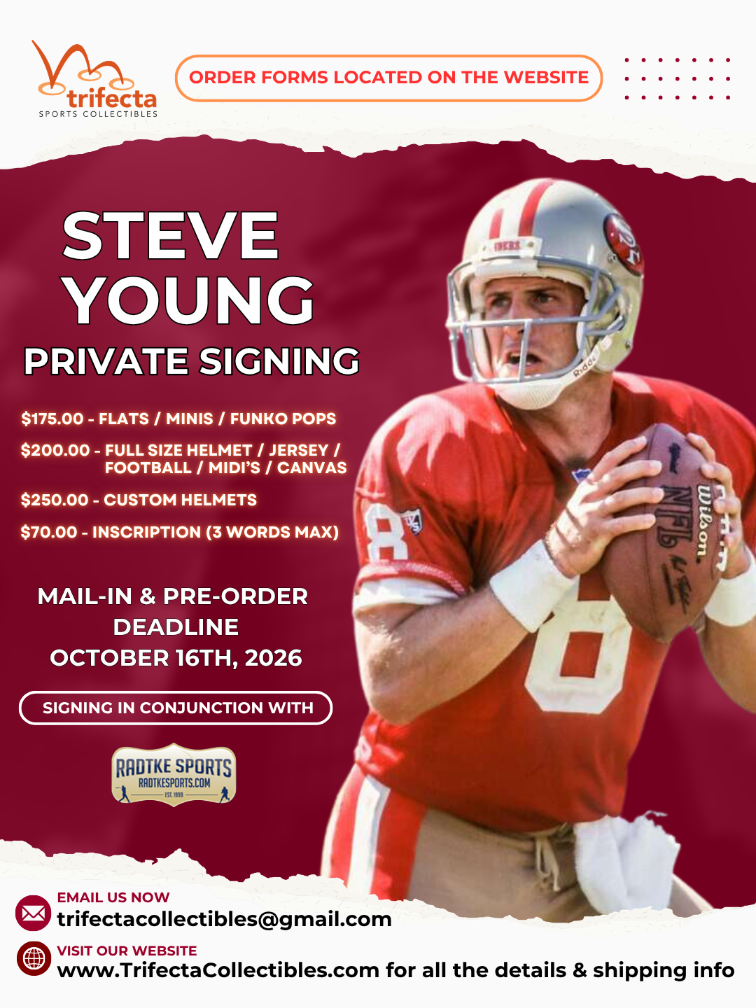 Steve Young — Private Signing