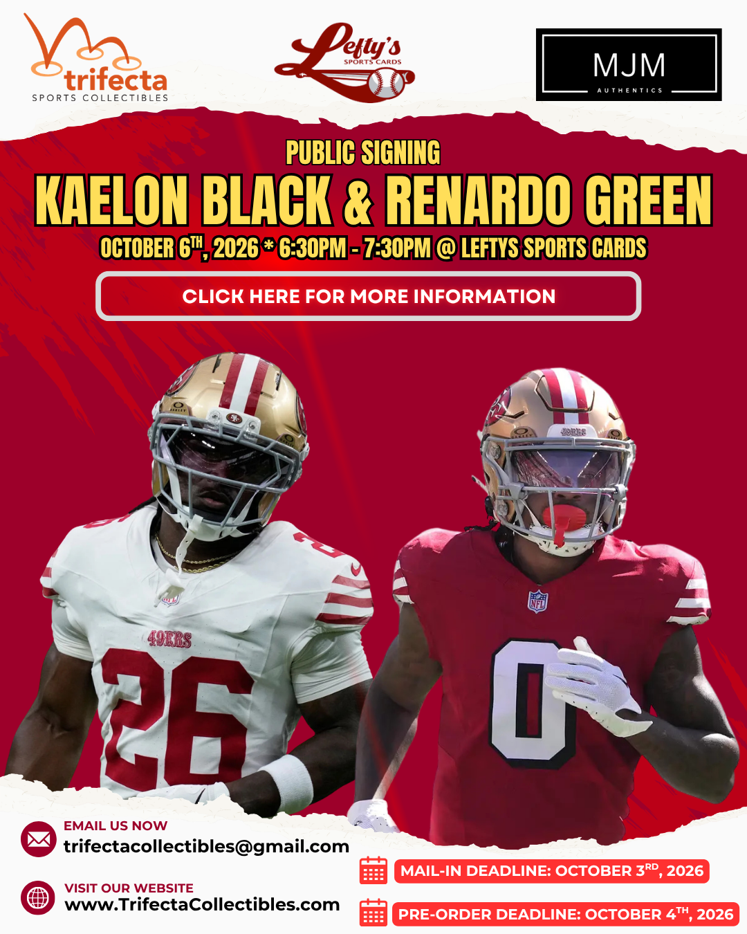 Kaelon Black & Renardo Green — Public Signing & Mail-In Option