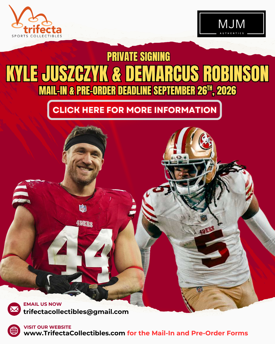 Kyle Juszczyk & DeMarcus Robinson — Private Signing