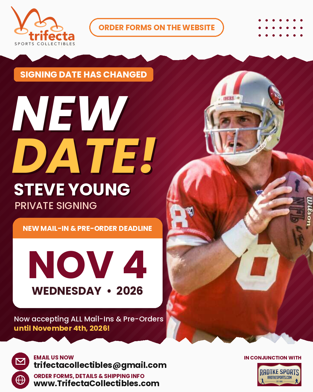 Steve Young — Private Signing